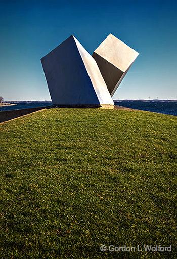 On The Side Of 'Time'_DSCF5466.jpg - Aluminum sculpture titled 'Time'Constructed on the shore of Lake Ontario at Kingston, Ontario Canada.